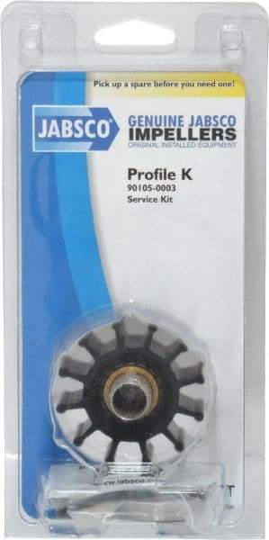 Jabsco - Nitrile Impeller Kit Repair Part - Contains Impeller, Seal, Gasket, For Use with Jabsco Model 11810-0003 Flexible Impeller Pump Motors - Apex Tool & Supply