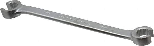 Proto - 15 x 17mm, Chrome Finish, Open End Flare Nut Wrench - 12 Points, 8" OAL, Steel, Double End Head - Apex Tool & Supply