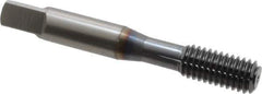 OSG - 3/8-16 UNC H7 Thread Limit Bottoming Thread Forming Tap - Powdered Metal High Speed Steel, TiCN Finish, 2-15/16" OAL, 1-1/4" Thread Length, Right Hand Thread, Series EXOTAP NRT - Apex Tool & Supply