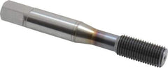 OSG - 3/8-24 UNF H7 Thread Limit Bottoming Thread Forming Tap - Powdered Metal High Speed Steel, TiCN Finish, 2-15/16" OAL, 1-1/4" Thread Length, Right Hand Thread, Series EXOTAP NRT - Apex Tool & Supply