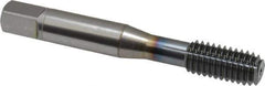 OSG - 3/8-16 UNC H5 Thread Limit Modified Bottoming Thread Forming Tap - Powdered Metal High Speed Steel, TiCN Finish, 2-15/16" OAL, 1-1/4" Thread Length, Right Hand Thread, Series EXOTAP NRT - Apex Tool & Supply