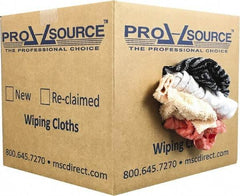 PRO-SOURCE - Reclaimed Rags - Assorted Colors, Terry Cloth, Medium Lint, 10 Lbs. at 3 to 4 per Pound, Box - Apex Tool & Supply