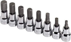 SK - 8 Piece 3/8" Drive Metric Hex Bit Socket Set - 5 to 12mm Hex - Apex Tool & Supply