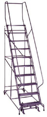 Cotterman - 140" 11 Step Ladder - 350 Lb Capacity, 110" Platform Height, 32" Base Width x 78" Depth, Grip Strut - Apex Tool & Supply