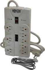 Tripp-Lite - 8 Outlets, 120 Volts, 15 Amps, 8' Cord, Power Outlet Strip - Free Hanging, Keyhole Mount, 5-15P NEMA Configuration, 9.55" Strip, UL1449 3rd Edition - Apex Tool & Supply