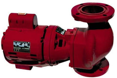 Bell & Gossett - 1/6 hp, 16-5/8" Long, 1 Phase, Cast Iron Housing, Brass Impeller, Inline Circulator Pump - 115 Volt, 60 Hz, 8-1/2" Flange Width, Bell & Gossett Part No. 102214, 125 Max psi, ODP Motor - Apex Tool & Supply