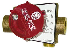 Bell & Gossett - 1-1/4" Pipe, Threaded End Connections, Inline Calibrated Balance Valve - 4-3/8" Long, 3-1/2" High, 300 Max psi, Brass Body - Apex Tool & Supply