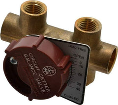 Bell & Gossett - 2" Pipe, Solder End Connections, Inline Calibrated Balance Valve - 5-1/8" Long, 4-1/8" High, 300 Max psi, Brass Body - Apex Tool & Supply