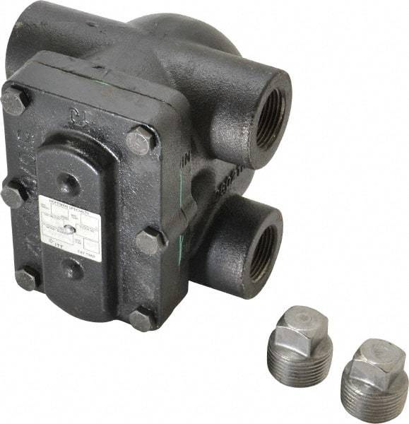 Hoffman Speciality - 1 Female" Pipe, Cast Iron Float & Thermostatic Steam Trap - 15 Max psi - Apex Tool & Supply