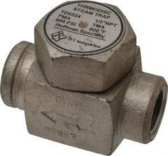 Hoffman Speciality - 1/2 Female" Pipe, Stainless Steel Thermodisc Steam Trap - 600 Max psi - Apex Tool & Supply