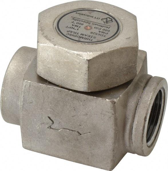 Hoffman Speciality - 1 Female" Pipe, Stainless Steel Thermodisc Steam Trap - 600 Max psi - Apex Tool & Supply