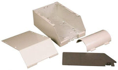Wiremold - 7-1/8 Inch Long x 4-3/4 Inch Wide x 2-7/8 Inch High, Rectangular Raceway Fitting - Ivory, For Use with Wiremold 2400 Series Raceways - Apex Tool & Supply