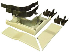 Wiremold - 5-1/2 Inch Long x 5-1/2 Inch Wide x 7/8 Inch High, Raceway Elbow End - 90°, Ivory, For Use with Wiremold 2400 Series Raceways - Apex Tool & Supply