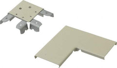 Wiremold - 3-15/16 Inch Long x 3-15/16 Inch Wide x Raceway Elbow End - 90°, Ivory, For Use with Wiremold 2400 Series Raceways - Apex Tool & Supply