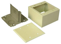 Wiremold - 2-7/8 Inch Wide x 4-3/4 Inch High, Raceway Box - Ivory, For Use with Wiremold 2400 Series Raceways - Apex Tool & Supply