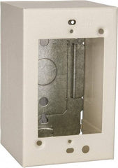 Wiremold - 4-5/8 Inch Long x 2-7/8 Inch Wide x 2-3/4 Inch High, Rectangular Raceway Box - Ivory, For Use with Wiremold 2400 Series Raceways - Apex Tool & Supply