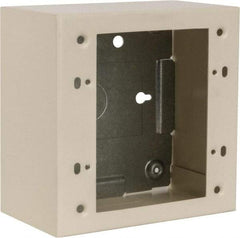 Wiremold - 4-3/4 Inch Long x 4-3/4 Inch Wide x 2-3/4 Inch High, Rectangular Raceway Box - Ivory, For Use with Wiremold 2400 Series Raceways - Apex Tool & Supply