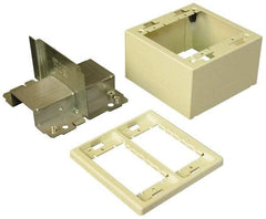 Wiremold - 4-3/4 Inch Long x 4-3/4 Inch Wide x 2-3/4 Inch High, Rectangular Raceway Box - Ivory, For Use with Wiremold 2400 Series Raceways - Apex Tool & Supply