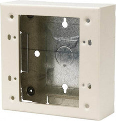 Wiremold - 4-3/4 Inch Long x 4-3/4 Inch Wide x 1-3/4 Inch High, Rectangular Raceway Box - Ivory, For Use with Wiremold 2400 Series Raceways - Apex Tool & Supply