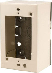 Wiremold - 1 Gang, (4) 1/2" Knockouts, Steel Rectangle Device Box - 4-5/8" Overall Height x 2-7/8" Overall Width x 2-1/4" Overall Depth - Apex Tool & Supply