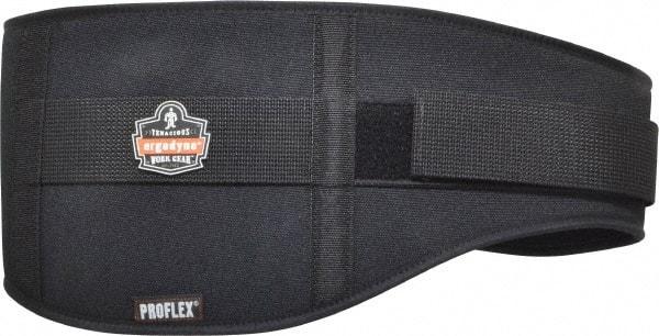 Ergodyne - Size M, Hook & Loop, Nylon/Foam Belt - 30 to 34" Waist, 7-3/4" Wide, Lumbar Support, Black - Apex Tool & Supply