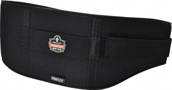 Ergodyne - Size XL, Hook & Loop, Nylon/Foam Belt - 38 to 42" Waist, 7-3/4" Wide, Lumbar Support, Black - Apex Tool & Supply
