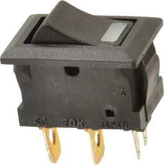 GC/Waldom - SPST, Maintained (MA), On-Off Sequence, Lighted Miniature Rocket Switch - 5 Amps at 125 Volts, 3 Amps at 250 Volts, Quick Connect & Solder, Panel Mount - Apex Tool & Supply