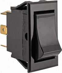 GC/Waldom - DPDT, Momentary (MO), On-On Sequence, Appliance Rocket Switch - 15 Amps at 125 Volts, 10 Amps at 250 Volts, 3/4 hp at 125/250 VAC, Quick Connect, Panel Mount - Apex Tool & Supply