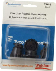 Tyco/Amp - Panel Mount Plug and Receptacle Kit - 28 to 17 AWG Compatible Wire Size - Apex Tool & Supply