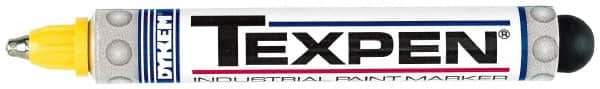 Dykem - Yellow Paint Marker - Broad Tip, Oil Based - Apex Tool & Supply