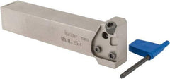 Iscar - MAH, External, Left Hand, Indexable Grooving Tool Holder - 1" Shank Height, 1" Shank Width, 5.6" OAL - Apex Tool & Supply