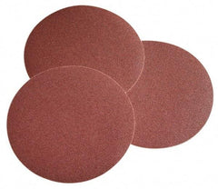 Norton - 8" Diam, 100 Grit Ceramic Adhesive PSA Disc - Medium Grade, Maroon, F Weighted Backing, Flexible - Apex Tool & Supply