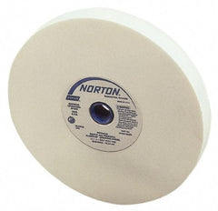Norton - 150 Grit Aluminum Oxide Bench & Pedestal Grinding Wheel - 6" Diam x 1" Hole x 3/4" Thick, 4140 Max RPM, J Hardness, Very Fine Grade , Vitrified Bond - Apex Tool & Supply