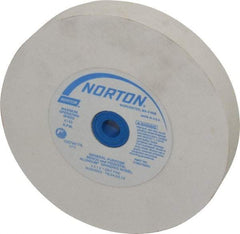 Norton - 150 Grit Aluminum Oxide Bench & Pedestal Grinding Wheel - 6" Diam x 1" Hole x 1" Thick, 4140 Max RPM, J Hardness, Very Fine Grade , Vitrified Bond - Apex Tool & Supply