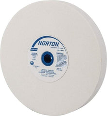Norton - 150 Grit Aluminum Oxide Bench & Pedestal Grinding Wheel - 8" Diam x 1" Hole x 1" Thick, 3600 Max RPM, J Hardness, Very Fine Grade , Vitrified Bond - Apex Tool & Supply