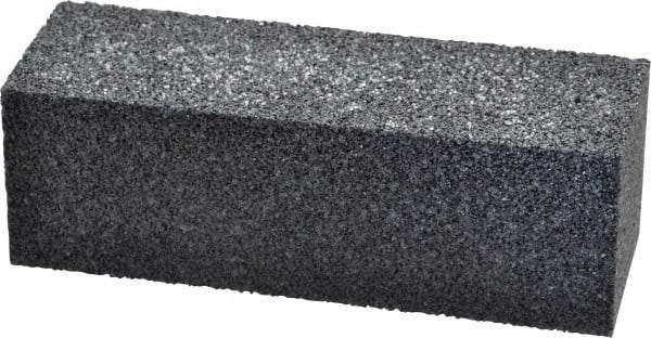 Made in USA - 6" Long x 2" Wide x 2" Thick, Silicon Carbide Sharpening Stone - Plain Rectangle, 24 Grit, Very Coarse Grade - Apex Tool & Supply