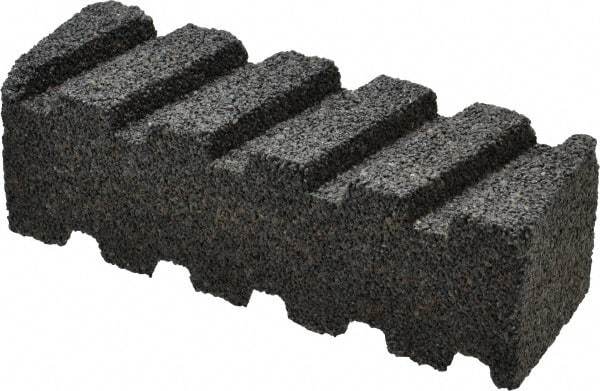 Made in USA - 6" Long x 2" Wide x 2" Thick, Silicon Carbide Sharpening Stone - Fluted Rectangle, 24 Grit, Very Coarse Grade - Apex Tool & Supply