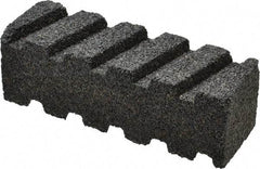 Made in USA - 6" Long x 2" Wide x 2" Thick, Silicon Carbide Sharpening Stone - Fluted Rectangle, 24 Grit, Very Coarse Grade - Apex Tool & Supply