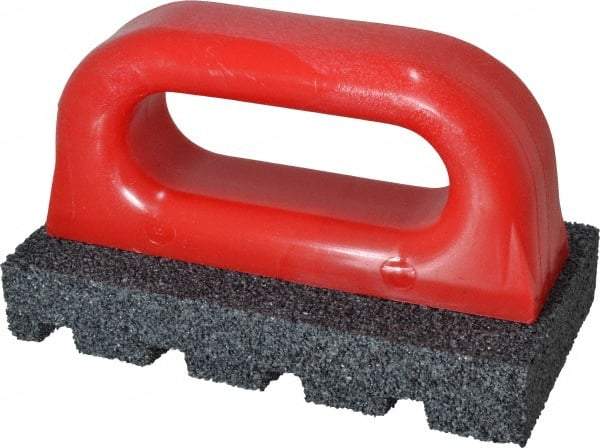 Made in USA - 6" Long x 3" Wide x 1" Thick, Silicon Carbide Sharpening Stone - Fluted Rectangle, 24 Grit, Very Coarse Grade - Apex Tool & Supply