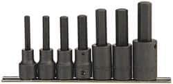 Paramount - 7 Piece 1/2" Drive Inch Impact Hex Bit Socket Set - 1/4 to 5/8" Hex - Apex Tool & Supply