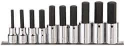 Paramount - 10 Piece 1/2" Drive Metric Hex Bit Socket Set - 6 to 19mm Hex - Apex Tool & Supply