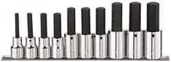 Paramount - 10 Piece 1/2" Drive Metric Hex Bit Socket Set - 6 to 19mm Hex - Apex Tool & Supply