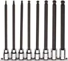 Paramount - 8 Piece 3/8" Drive Metric Ball Hex Bit Socket Set - 3 to 10mm Hex - Apex Tool & Supply
