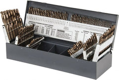 Hertel - 1/16 to 1/2", 135° Point, Gold Finish, Cobalt Screw Machine Length Drill Bit Set - Apex Tool & Supply