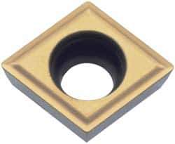 Kyocera - CPGT21.52 Grade TN60 Cermet Turning Insert - Uncoated, 80° Diamond, 1/4" Inscr Circle, 3/32" Thick, 1/32" Corner Radius - Apex Tool & Supply
