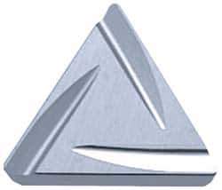 Kyocera - TPGR222 A Grade TN60 Cermet Turning Insert - TiCN/NbC Finish, 60° Triangle, 1/4" Inscr Circle, 1/8" Thick, 1/32" Corner Radius - Apex Tool & Supply