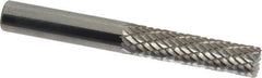 Atrax - 1/4" Cut Diam, 1/4" Shank Diam, Cylinder with End Cut Head Double Cut Burr - End Cut End, 1" LOC, 2" OAL - Apex Tool & Supply
