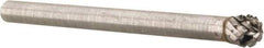 Atrax - 5/32" Cut Diam, 1/8" Shank Diam, Ball Head Double Cut Burr - 5/32" LOC, 1-1/2" OAL - Apex Tool & Supply
