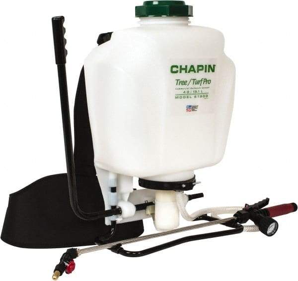 Chapin - 4 Gal Garden Backpack Sprayer - Reinforced Hose, Polyethylene Tank, For Industrial Applications - Apex Tool & Supply
