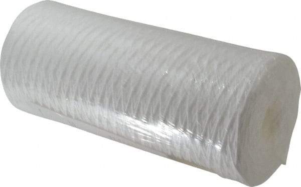 Pentair - 4-1/2" OD, 1µ, Polypropylene String-Wound Cartridge Filter - 9-7/8" Long, Reduces Sediments - Apex Tool & Supply